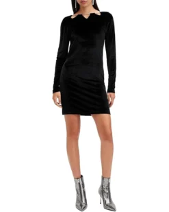 AllSaints Regina Velvet Dress | Dresses -Closet Parade 61UFdVoYGqL. AC SR736920