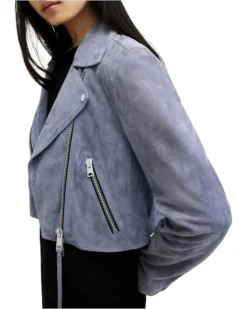 AllSaints Suede Dalby Crop Biker | Coats & Outerwear -Closet Parade 81EYf2AhuxL. AC SR736920