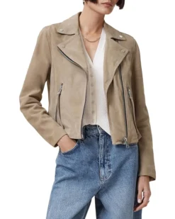 AllSaints Suede Dalby Biker | Coats & Outerwear