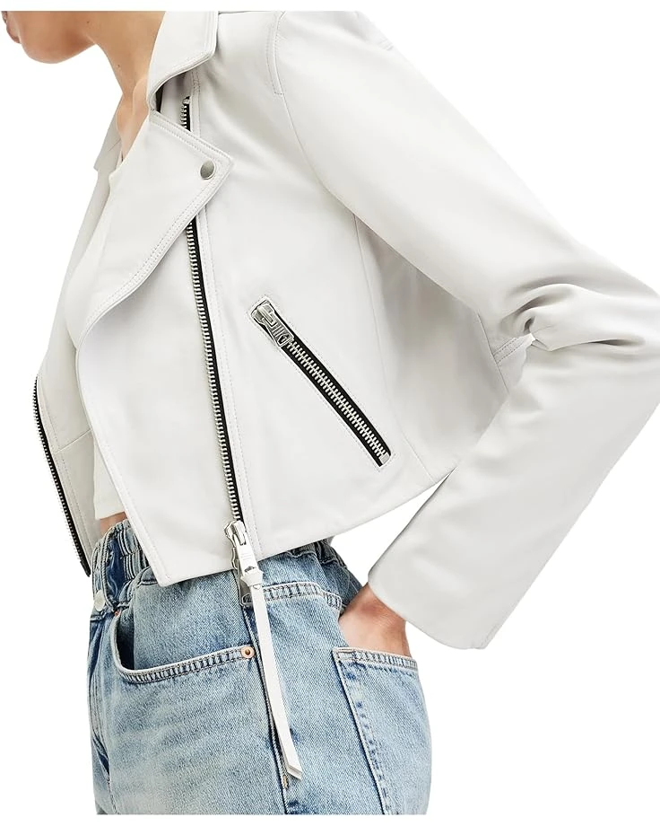 AllSaints Dalby Crop Biker | Coats & Outerwear 2 AllSaints Dalby Crop Biker | Coats & Outerwear - Image 2